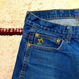 Branded men’s jeans.